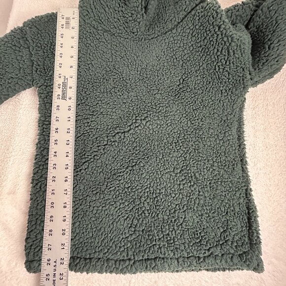 A New Day Women’s XS Green Sherpa Fleece Pullover Sweater High Neck Cozy Soft - Picture 7 of 7
